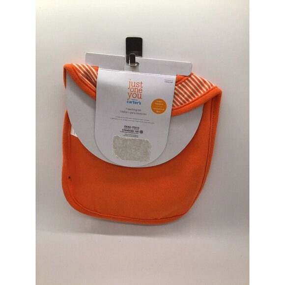 Just One You By Carters Baby 'My First Halloween' Pumpkin & Spider Teething Bib - Picture 2 of 2